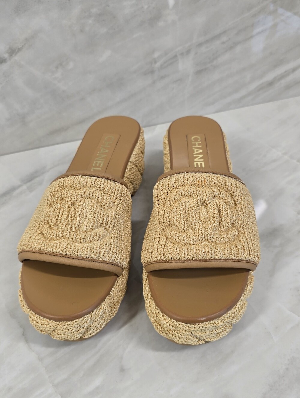 Chanel Raffia Sandals